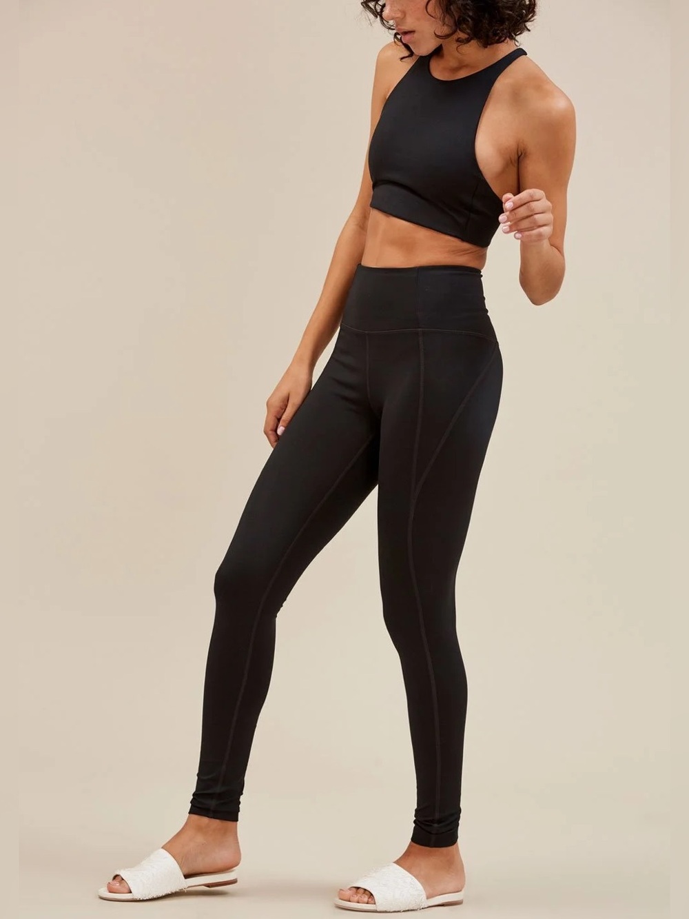 Girlfriend Collective Black Compressive High-Rise Legging Small